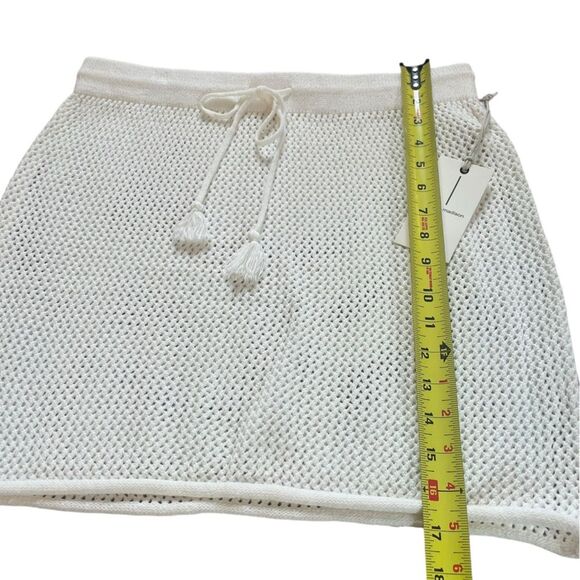 Moon and Madison Open Knit Mini Skirt In Cream Womens Size Large NWT - Picture 10 of 10